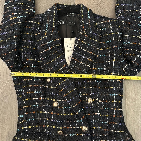NWT Zara multi color tweed jacket (Sz S) - Picture 14 of 14